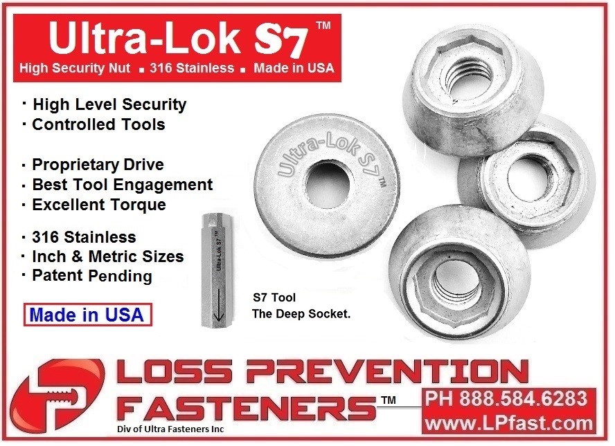 Ultra-Lok S7 Nut - Loss Prevention Fasteners